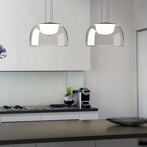 TooLight Závesný LED luster APP1690-1PC B číry/neutrálna biela