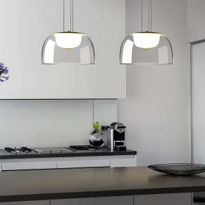 TooLight Závesný LED luster APP1690-1PC B číry/neutrálna biela