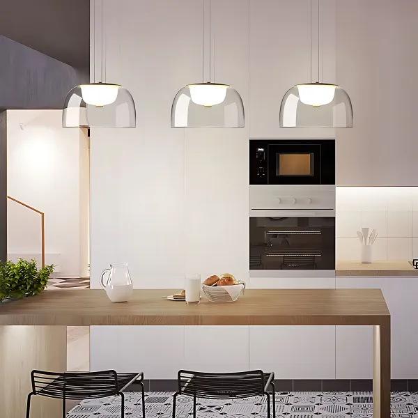 TooLight Závesný LED luster APP1690-1PC B číry/neutrálna biela