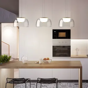 TooLight Závesný LED luster APP1690-1PC B číry/neutrálna biela