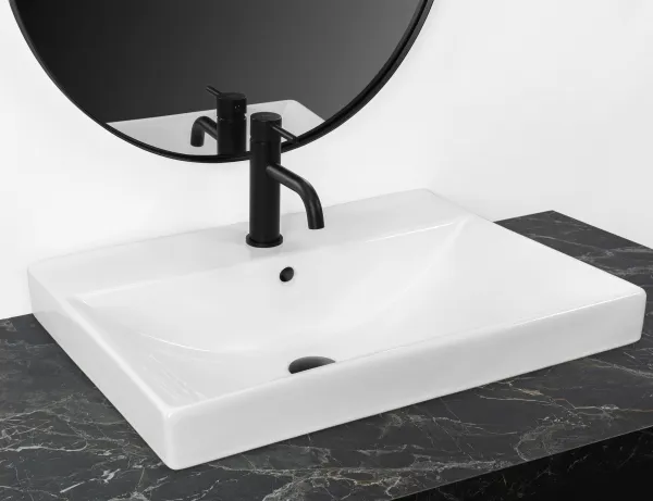 Zápustné umývadlo Rea Mandy 60 cm biele