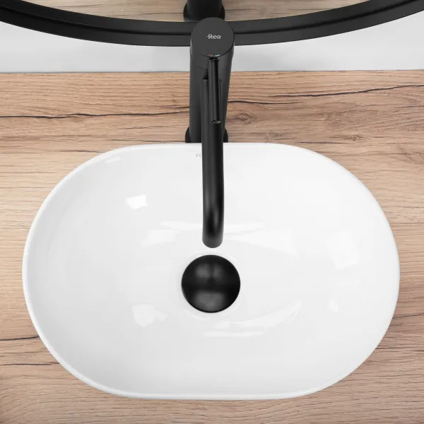 Umývadlo na dosku Rea Amelia Mini 38 cm biele