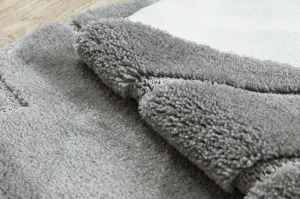 Kúpeľňový koberček SUPREME LINES línie, sivý kruh