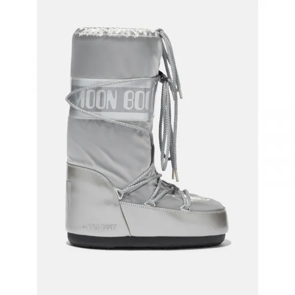 Juniorské vysoké zimné topánky MOON BOOT MB ICON GLANCE-JR, H001 SILVER