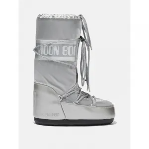 Juniorské vysoké zimné topánky MOON BOOT MB ICON GLANCE-JR, H001 SILVER