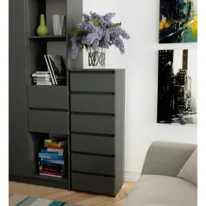 Ak furniture Komoda CL6 40 cm grafitově šedá