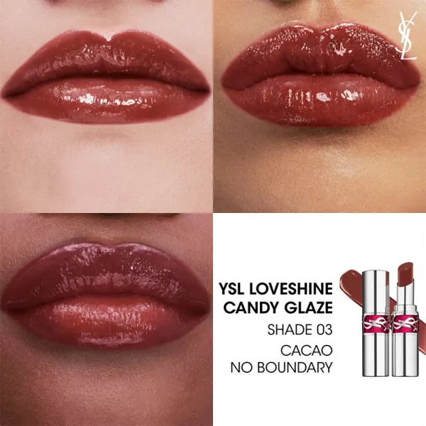 Yves Saint Laurent Loveshine Candy Glaze hydratačný lesk na pery pre ženy 3 Cacao No Boundary 3.2 g