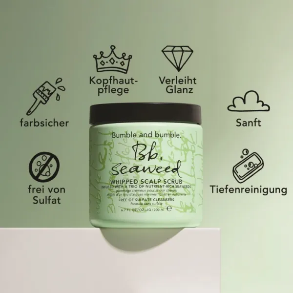Bumble and bumble Seaweed Whipped Scalp Scrub vlasový peeling s extraktmi z morských rias s extraktmi z morských rias 200 ml