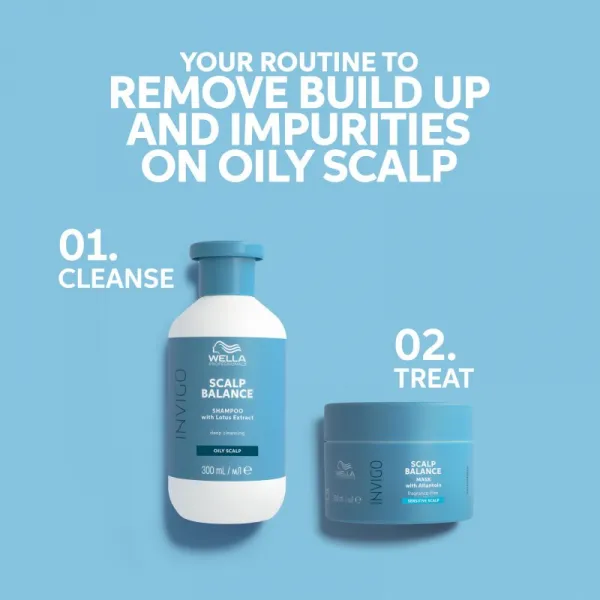 Wella Professionals Invigo Scalp Balance hĺbkovo čistiaci šampón pre mastnú pokožku hlavy 1000 ml