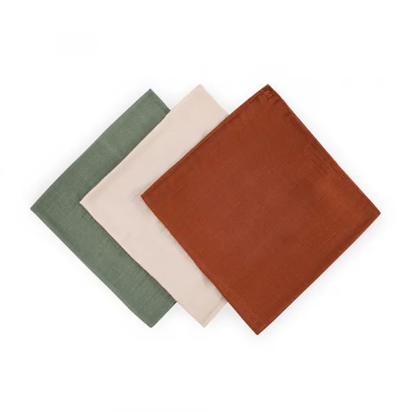 PETITEMARS Mušelínové plienky Petite&Mars Moussy Earth Tones 3 kusy