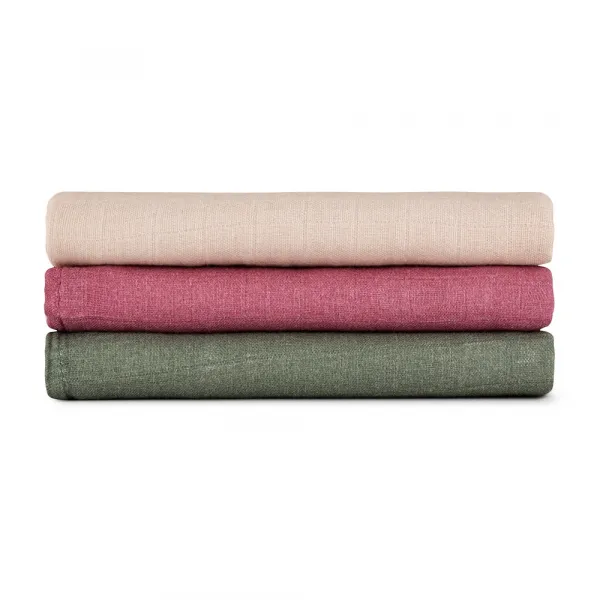 PETITEMARS Mušelínové plienky Petite&Mars Moussy Botanic Tones 3 kusy