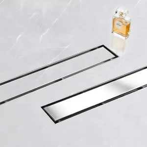 Lineární odtokový žlab Rea Neox 80 cm stříbrný