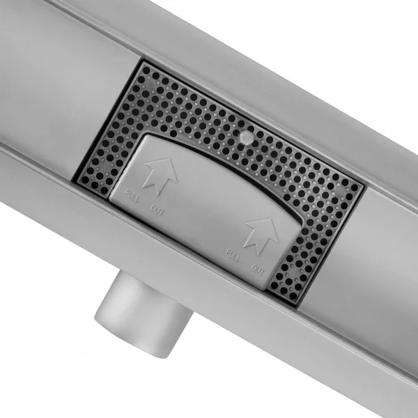 Lineární odtokový žlab Rea Neox 80 cm stříbrný
