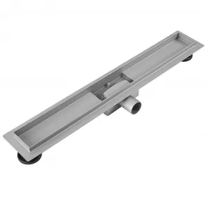 Lineární odtokový žlab Rea Neox 80 cm stříbrný