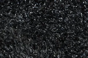 Kúpeľňový koberček SYNERGY glamour / lurex, čierny kruh