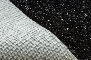 Kúpeľňový koberček SYNERGY glamour / lurex, čierny kruh