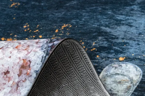 Protišmykový koberec / behúň ANDRE 9002 modrý / terakota