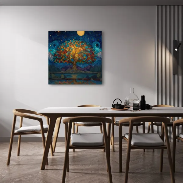 Obraz magická noc a strom života