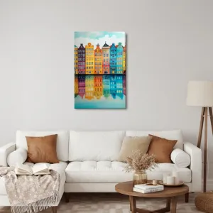 Obraz pestrá mestská architektúra