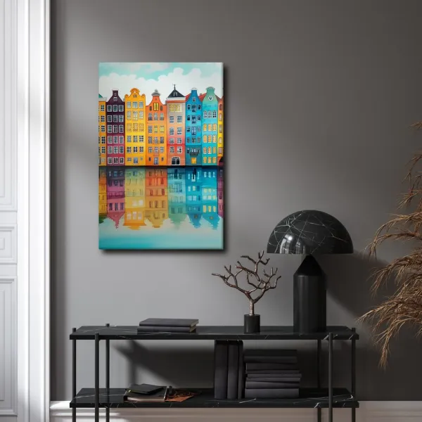 Obraz pestrá mestská architektúra