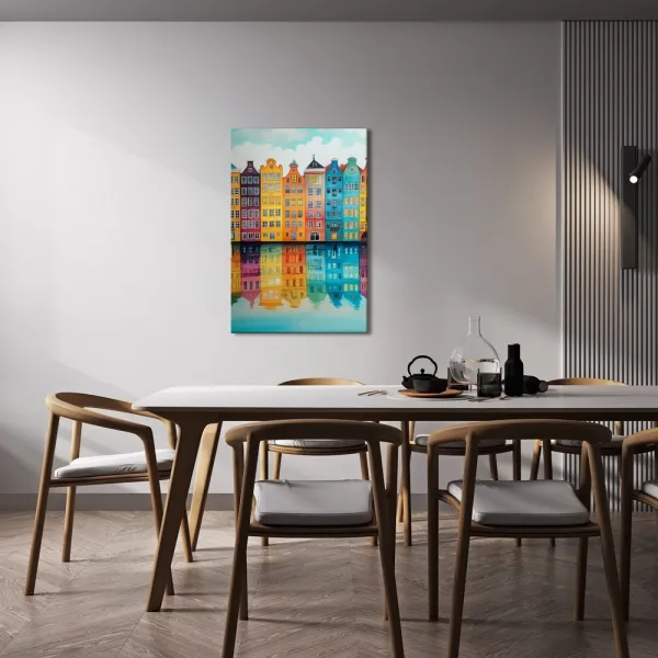 Obraz pestrá mestská architektúra