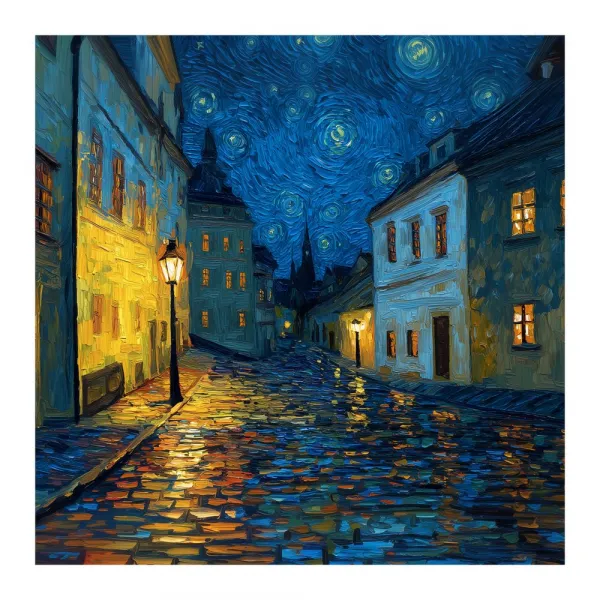 Obraz žiarivá lampa noc