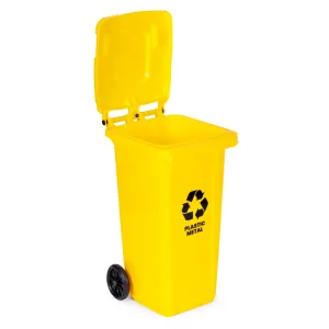 MULTISTORE Smetná nádoba na plast ECOSORT 120 L žltá