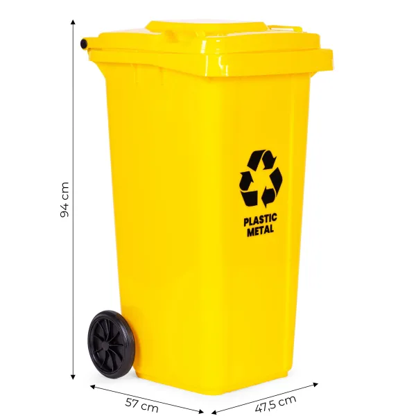 MULTISTORE Smetná nádoba na plast ECOSORT 120 L žltá