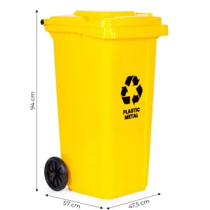 MULTISTORE Smetná nádoba na plast ECOSORT 120 L žltá