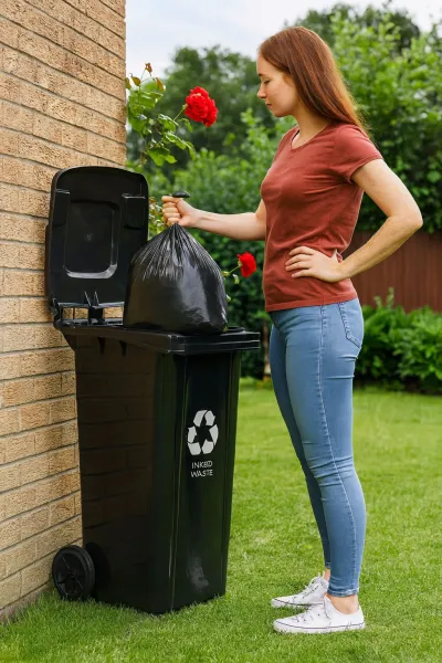 MULTISTORE Popolnica na zmiešaný odpad ECOSORT 120 L čierna