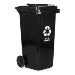 MULTISTORE Popolnica na zmiešaný odpad ECOSORT 120 L čierna