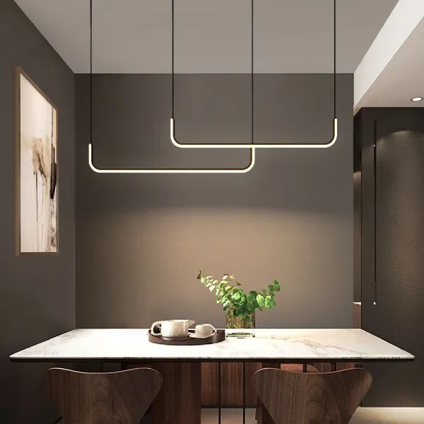 TooLight Závesný LED luster APP980-CP čierny/neutrálna biela