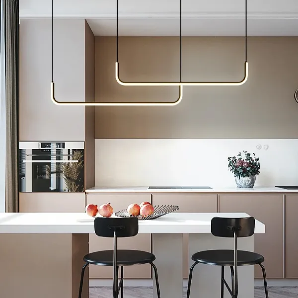 TooLight Závesný LED luster APP980-CP čierny/neutrálna biela