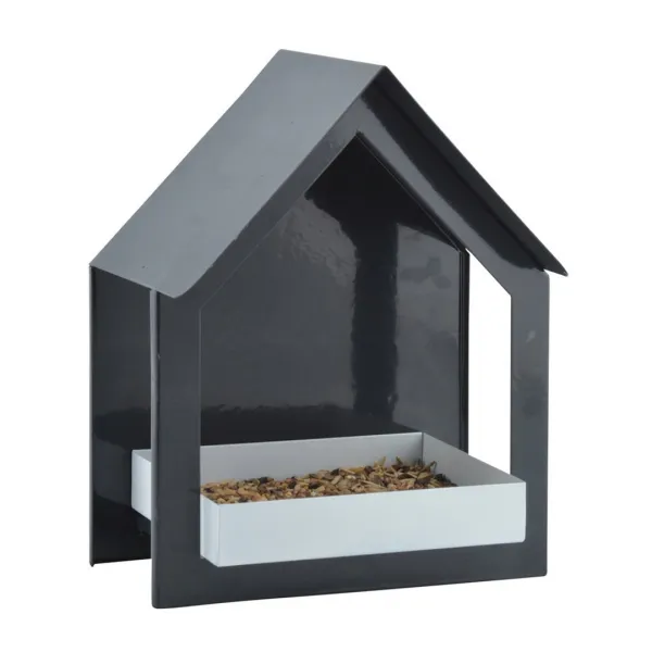 Esschert Design Kŕmidlo pre vtáky FEEDER biele/čierne