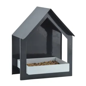 Esschert Design Kŕmidlo pre vtáky FEEDER biele/čierne