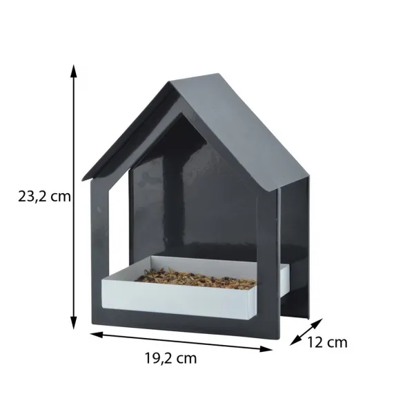 Esschert Design Kŕmidlo pre vtáky FEEDER biele/čierne