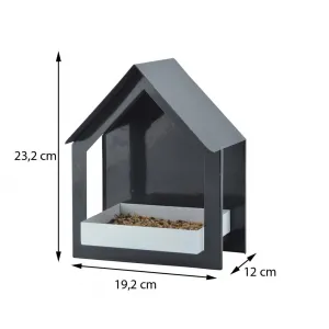 Esschert Design Kŕmidlo pre vtáky FEEDER biele/čierne