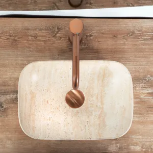 Umývadlo na dosku Rea Belinda Mini 36 cm travertín
