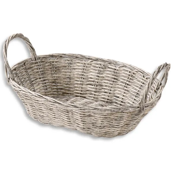 Kesper Oválny košík HARVEST 28x21 cm sivý