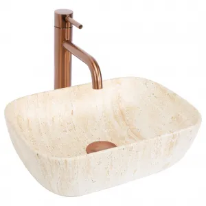Umývadlo na dosku Rea Belinda Mini 36 cm travertín