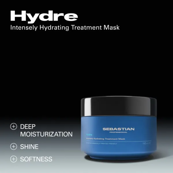Sebastian Professional Hydre hydratačná maska na vlasy pre suché, poškodené, chemicky ošetrené vlasy 30 ml