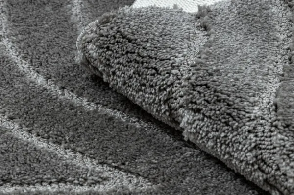 Kúpeľňový koberček SUPREME WAVES vlny, sivý kruh