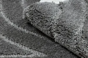 Kúpeľňový koberček SUPREME WAVES vlny, sivý kruh