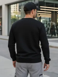 Čierna mikina pre mužov