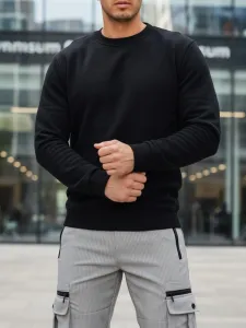 Čierna mikina pre mužov