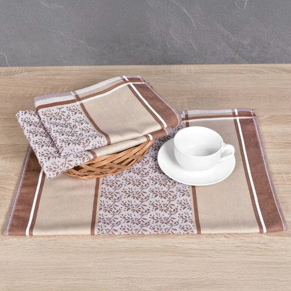 Luxusné kuchynské utierky, DORO BEIGE egyptská bavlna set 3 ks