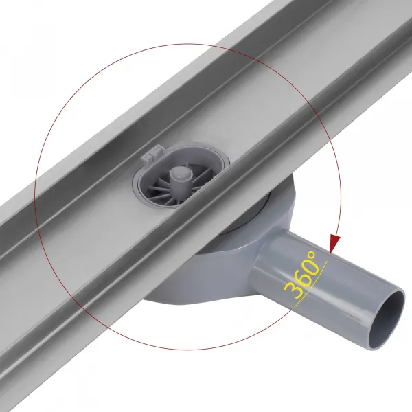 Lineární odtokový žlab Rea Neox Pro 80 cm stříbrný