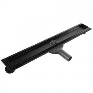 Lineární odtokový žlab Rea Neox Pro 80 cm černý
