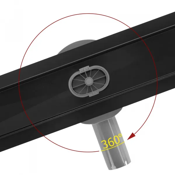 Lineární odtokový žlab Rea Neox Pro 80 cm černý