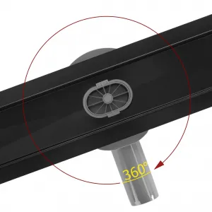 Lineární odtokový žlab Rea Neox Pro 80 cm černý